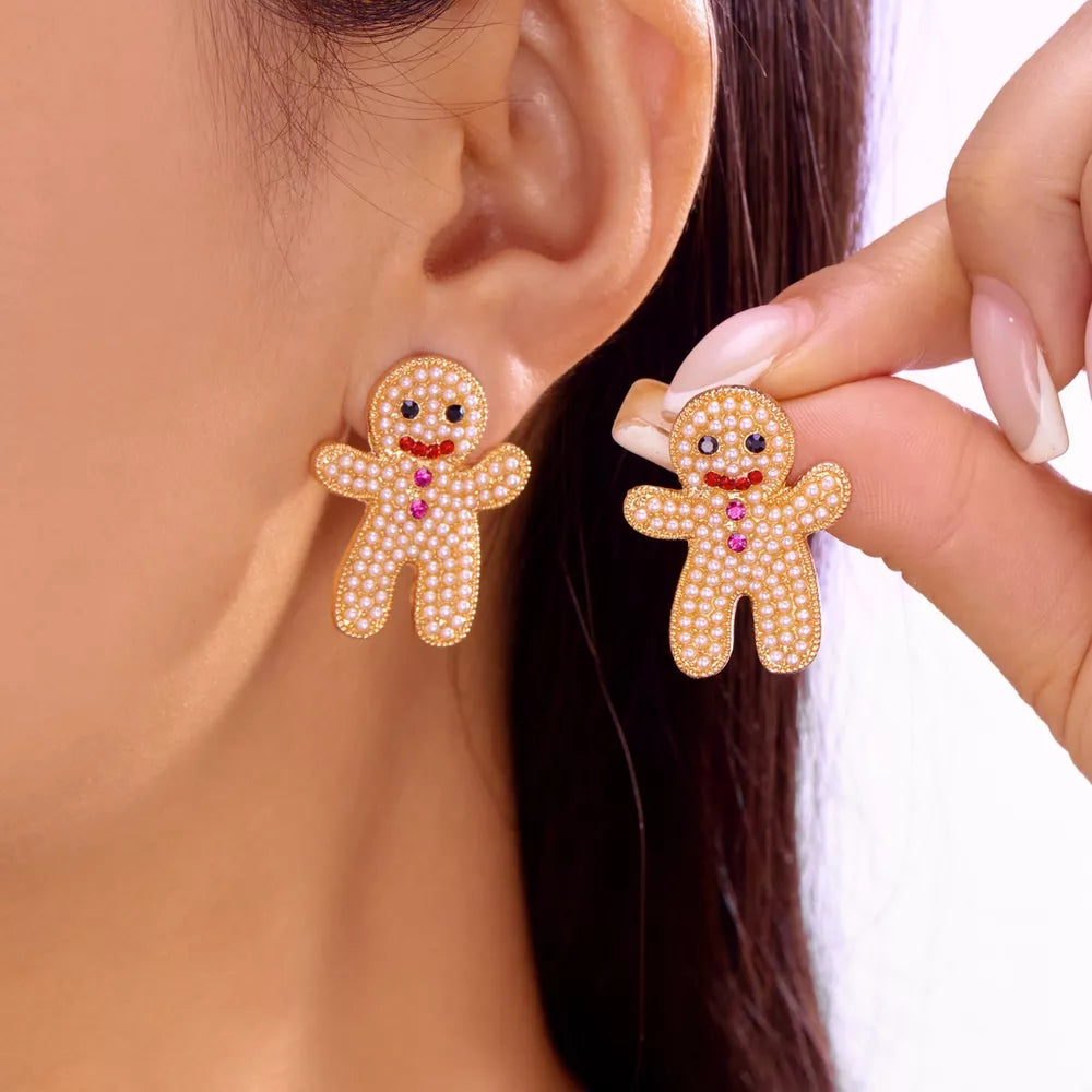 earrings in Mustard with novelty and rhinestone embellishment