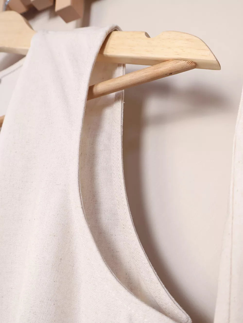 Button Up Vest And Shorts Set in oatmeal