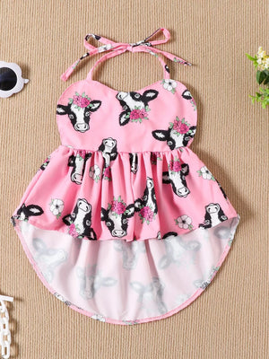 Children's Halter Neck Cami And Denim Shorts Set option 9