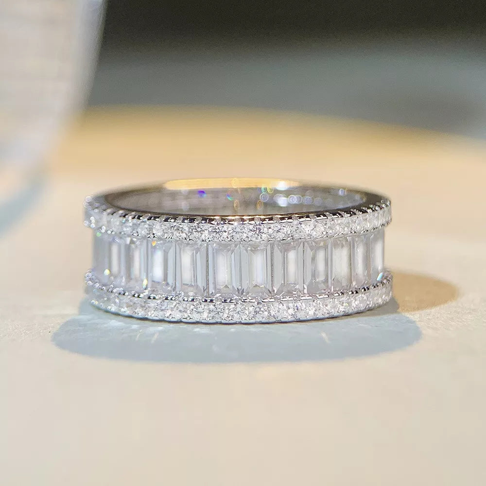 925 sterling silver, Zircon Care instructions: Avoid wearing during exercise, as ring in Blush Pink with band silhouette