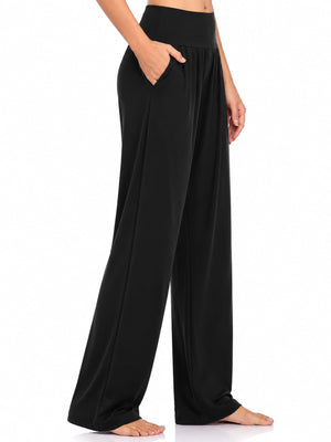 wide-leg pants in Dark Gray with pocketed and full-length