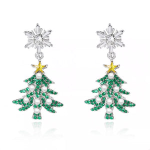 white earrings with drop and post-back