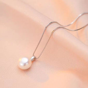 Freshwater Pearl,925 sterling silver Care instructions: Avoid wearing during exe necklace in Silver with regular silhouette