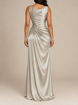 Polyvinyl alcohol fiber &amp formal gown in Champagne with bodycon silhouette