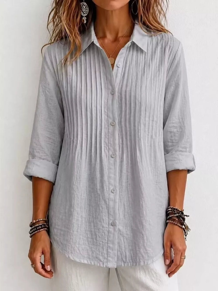Yellow Men's Plus Size Long Sleeve Button-up Shirt