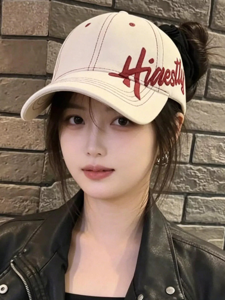 Embroidered Baseball Cap in Black