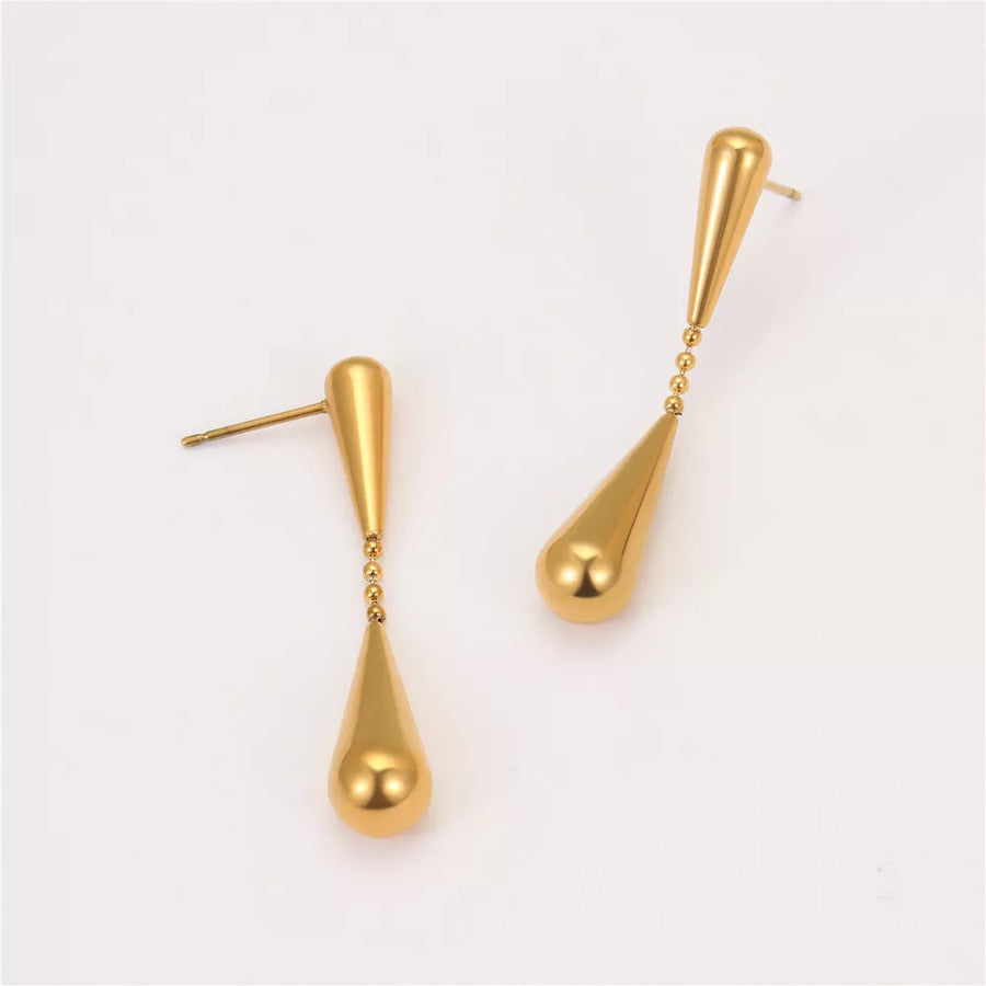 gold earrings with short and post-back