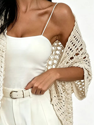 100% polyester Care instructions: Machine wash cold cardigan in White with relaxed silhouette