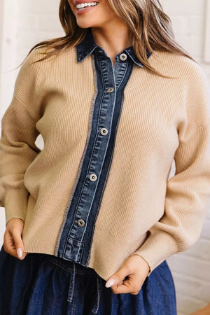 52% viscose, 26% polyester, 22% polyamide Care instructions: Machine wash cold cardigan in Tan with regular silhouette