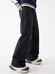 Men's Wide Leg Jeans With Pockets in White