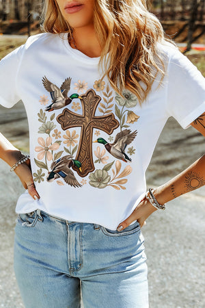 brown t-shirt featuring plus-size and graphic print
