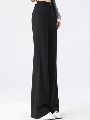 Black-Regular trousers