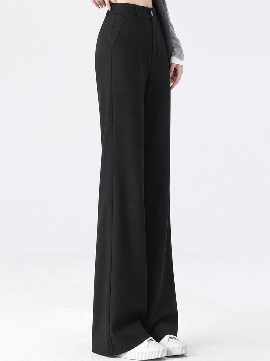 Black-Regular trousers