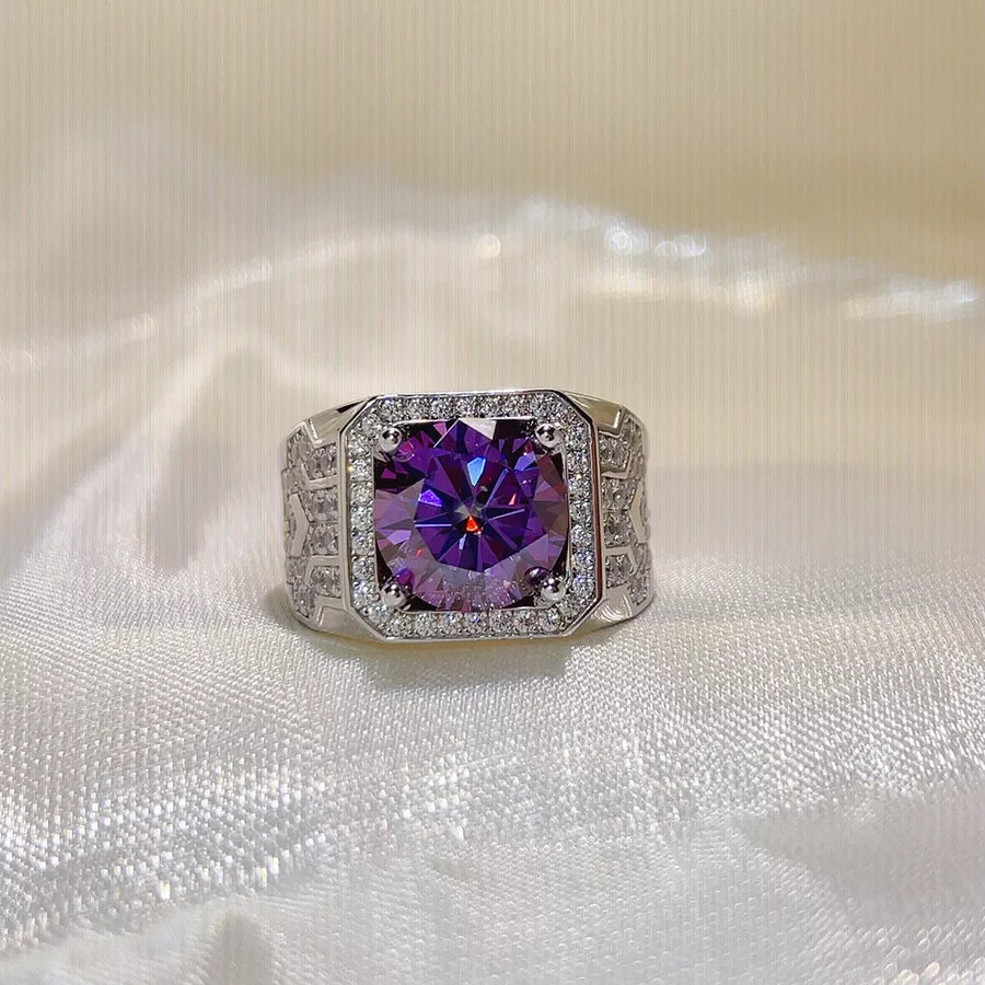 0.3 Carat 925 Sterling Silver Geometric Ring