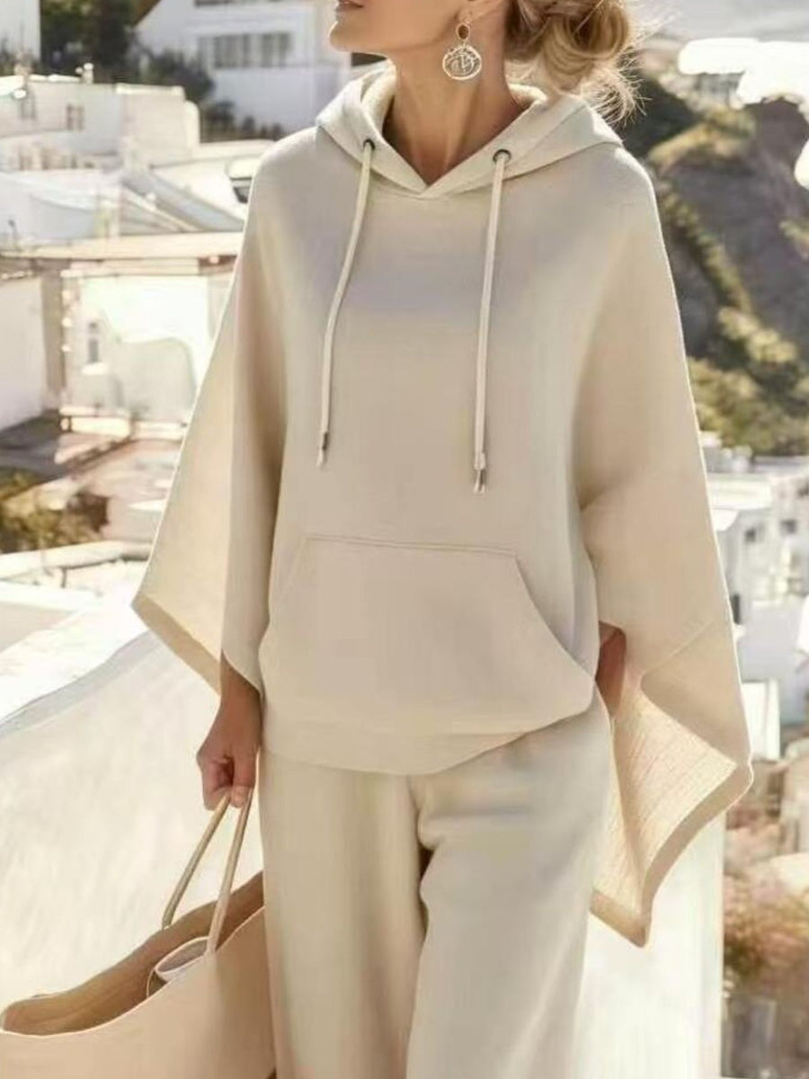 100% polyester Care instructions: Machine wash cold lounge set in Dusty Pink with loose silhouette