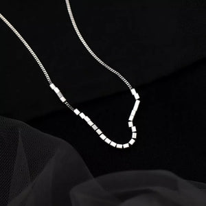 necklace featuring geometric in silver with 925 sterling silver Care instructions: Avoid wearing during exercise, as sweat w