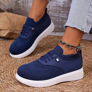 Round Toe Lace Up Sneakers in Pink, view 11