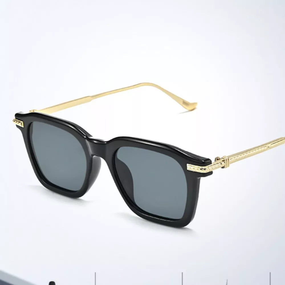 sunglasses in black featuring UV400 protection and square fit