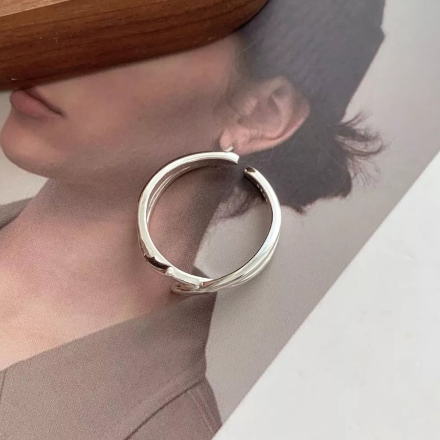 ring in Silver with geometric and open ring