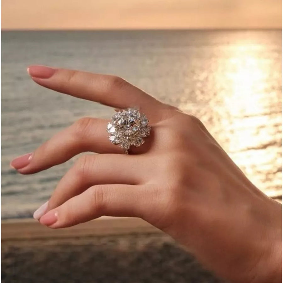 5 Carat 925 Sterling Silver Moissanite Ring option 6