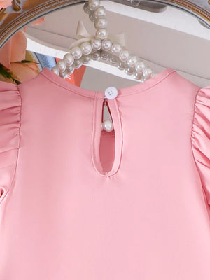 Children's Bow Puff Sleeve Dress option 5