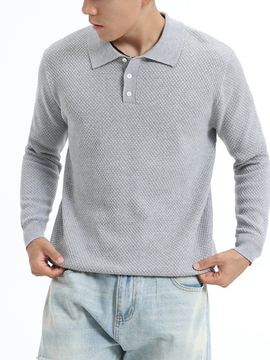 Black pullover sweater with stretch and long sleeve