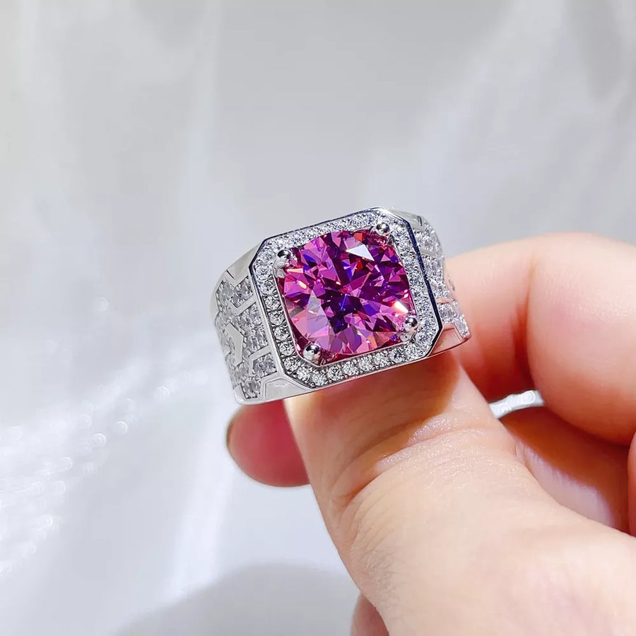 0.3 Carat Sterling Silver Geometric Solitaire Cocktail Ring option 4