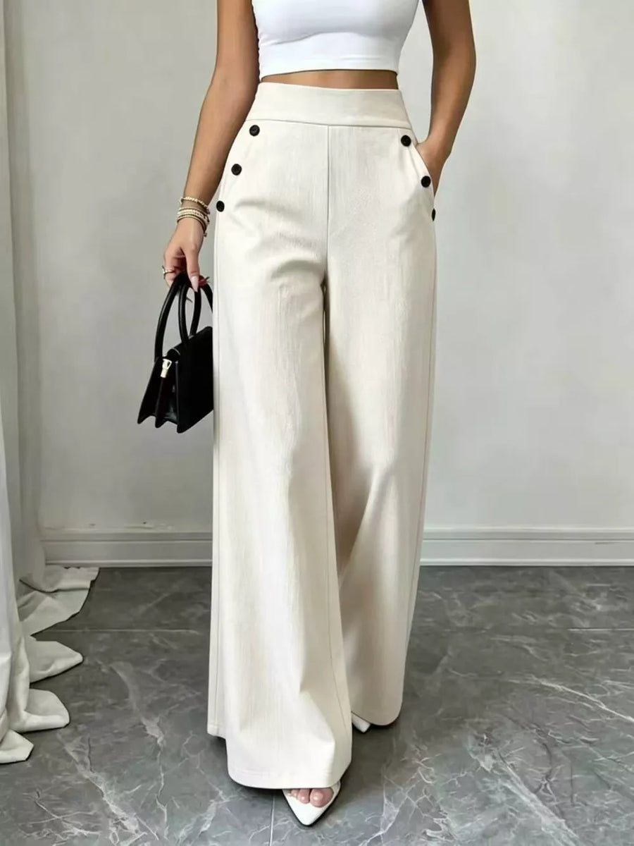 Coffee Brown wide-leg pants