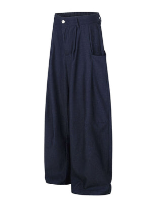 Blue wide-leg pants