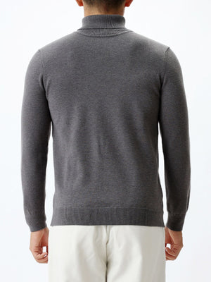 classic turtleneck sweater in White with turtleneck