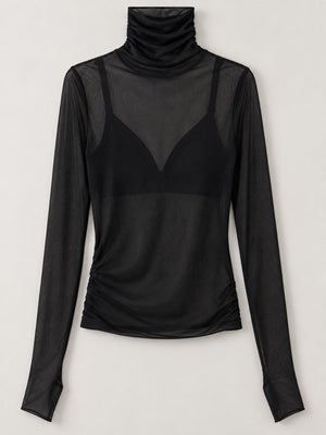 charcoal t-shirt with hip-length and pullover