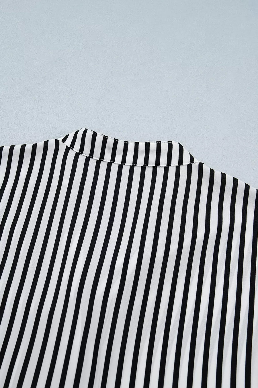 Striped Half Sleeve Button-up Shirt option 10