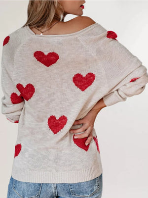 100% polyester Care instructions: Machine wash cold pullover sweater in Red with relaxed silhouette