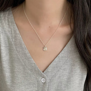 Freshwater Pearl,925 sterling silver Care instructions: Avoid wearing during exe necklace in Silver with NA silhouette