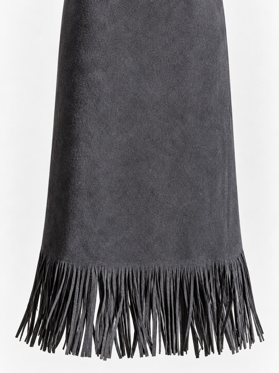 camel midi skirt with midi and side-zip