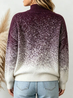 modern turtleneck sweater in black with turtleneck