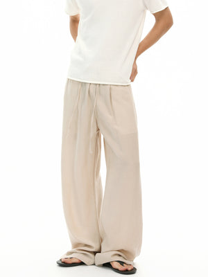 95%polyester,5%spandex Care instructions: Machine wash cold wide-leg pants in Black with loose silhouette