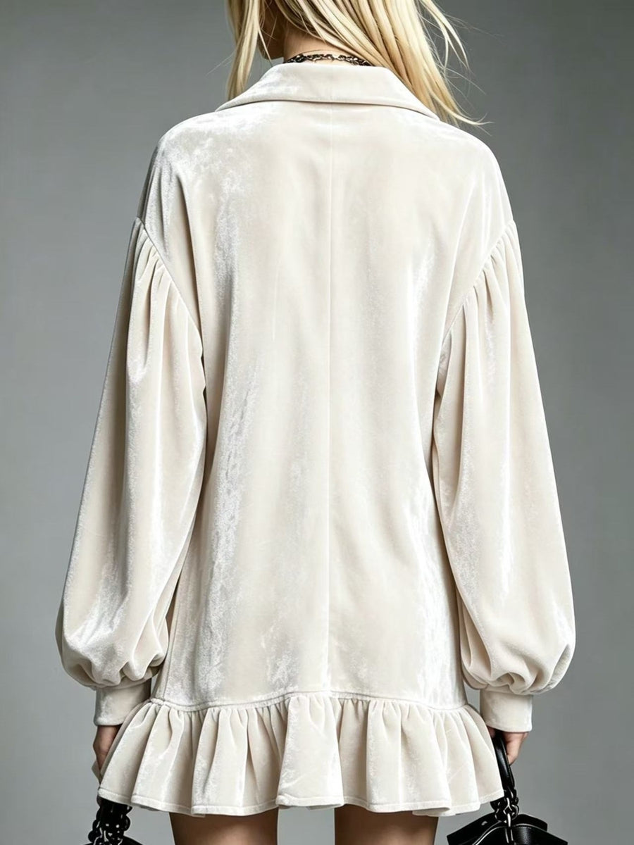 White mini dress with mini and pullover