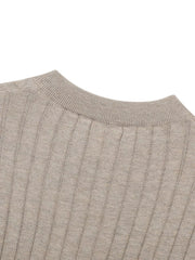 Men's Short Sleeve Ribbed Henley Top in Apricot, view 12