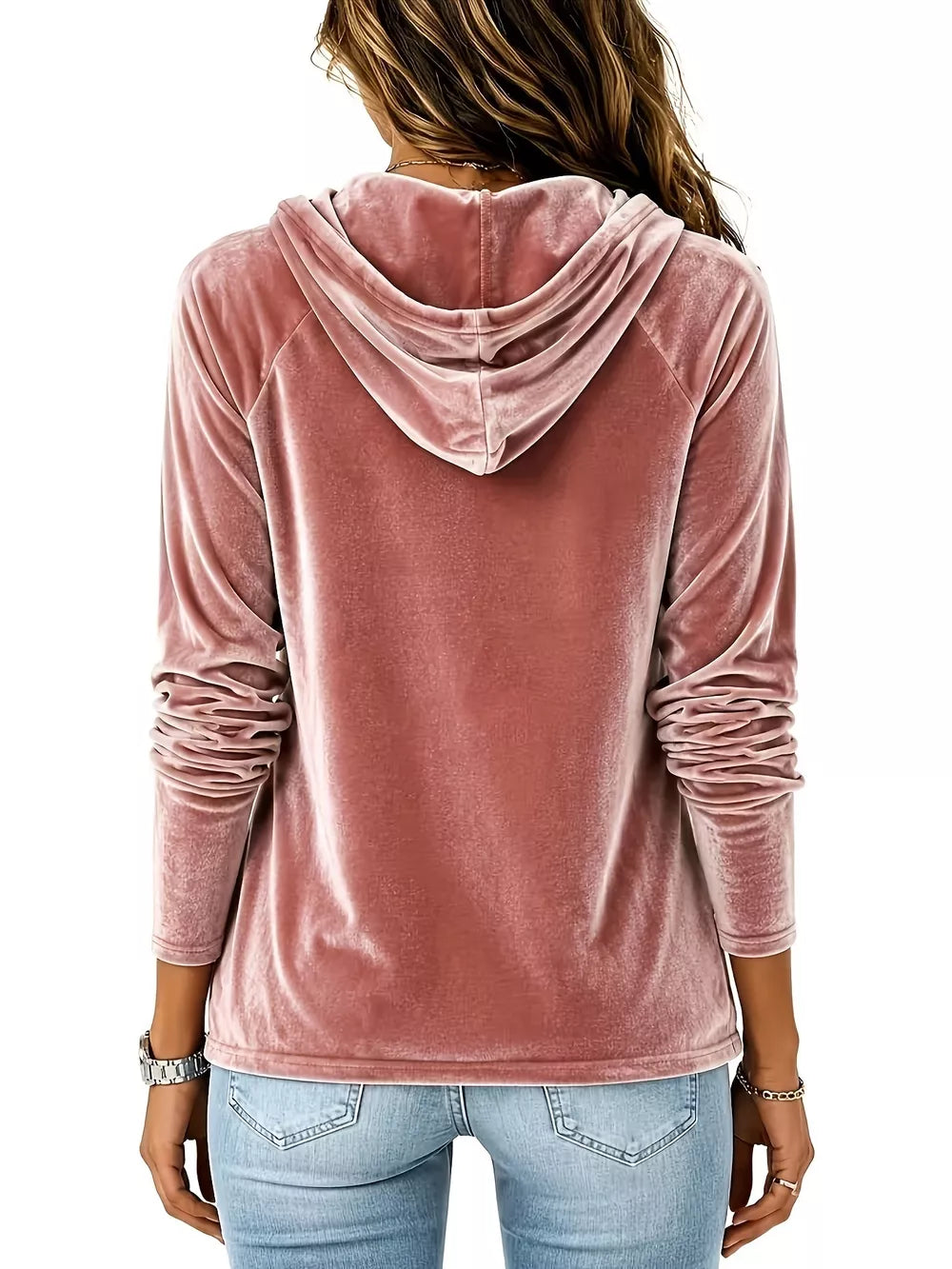 glam pullover hoodie in Pink with hooded