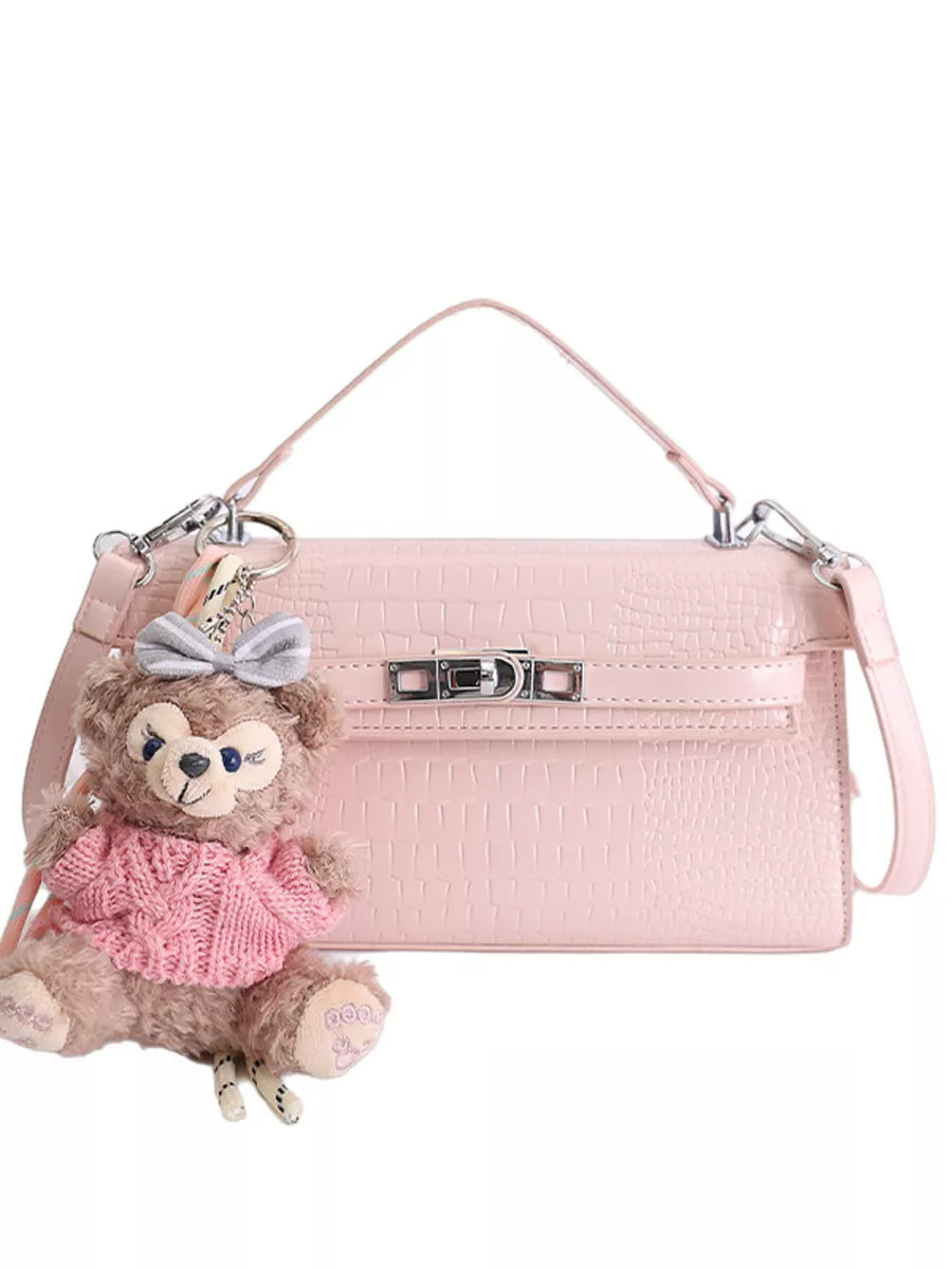 Croc-embossed Pu Leather Crossbody Bag option 9