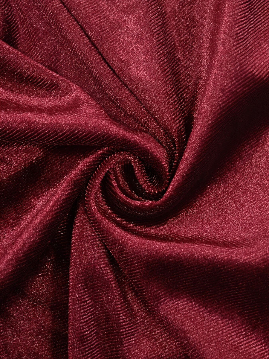 maxi dress in burgundy with ruched and maxi