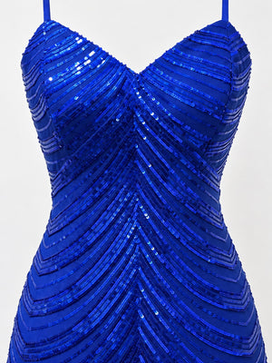 bodycon dress in white with sequin and mini