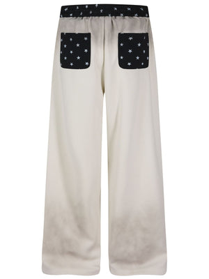 95%polyester,5%spandex Care instructions: Machine wash cold wide-leg pants in Eggshell with wide-leg silhouette