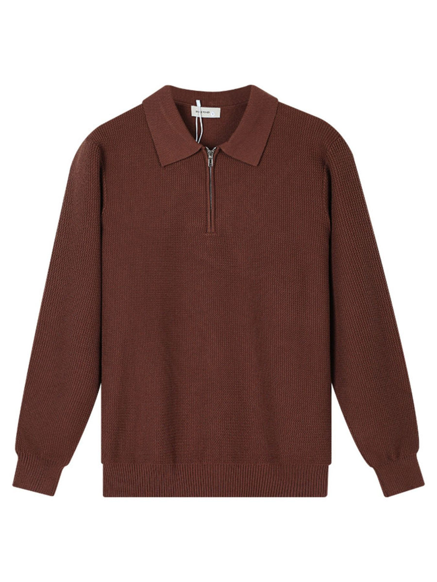 95%polyester,5%spandex Care instructions: Machine wash cold pullover sweater in Brown with regular silhouette