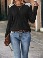 ivory relaxed blouse with round neck