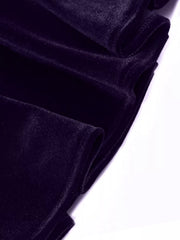 Velvet ruched long sleeve t-shirt in dark blue, showing fabric texture and detail.