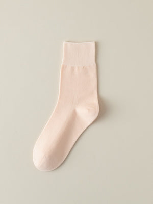 socks in sky blue with elastic cuff and ankle-length