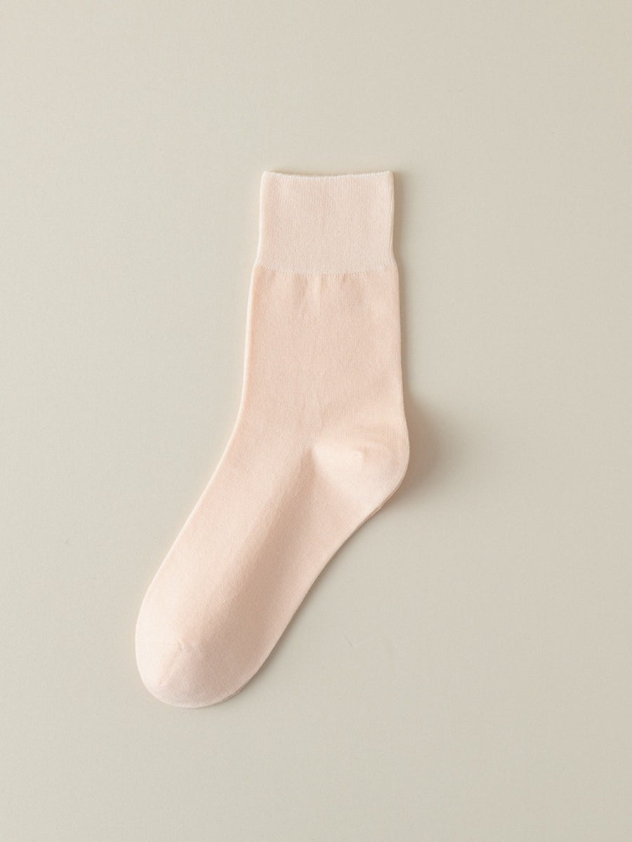 socks in sky blue with elastic cuff and ankle-length