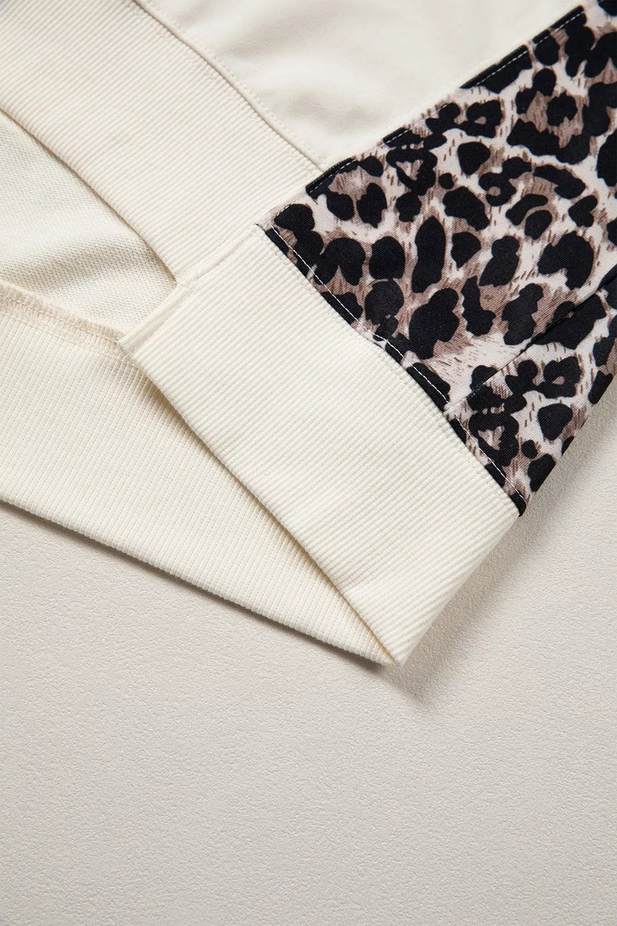 Leopard Patchwork Uneven Hem Short Sleeve Top option 7